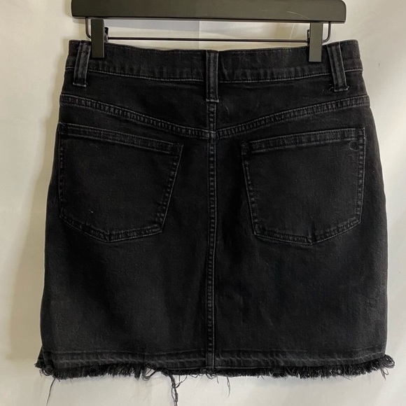 Madewell Step-Hem Jean Skirt in Washed Black - Picture 7 of 7